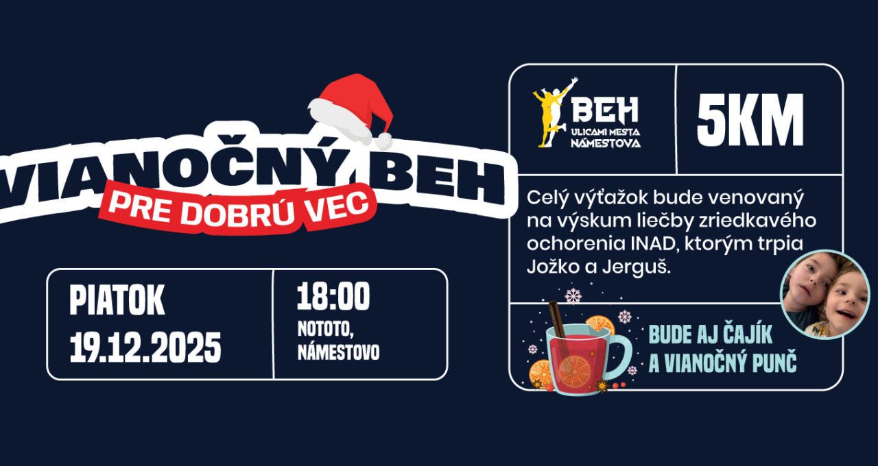VIANOČNÝ BEH pre dobrú vec 19.12.2025 | Tj Oravan NO